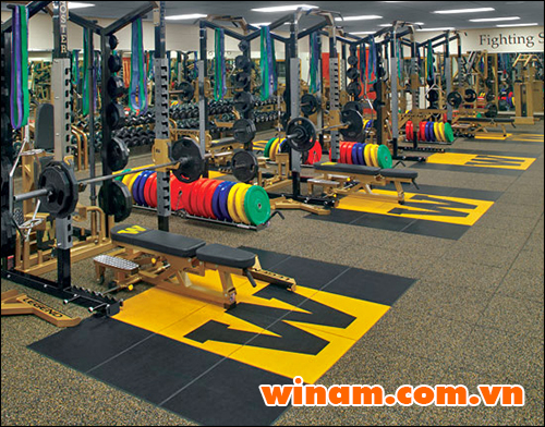 Sàn cao su WinAm - Sự lựa chọn tốt nhất cho phòng GYM